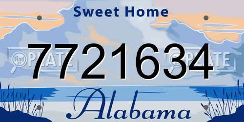 7721634 Alabama License Plate