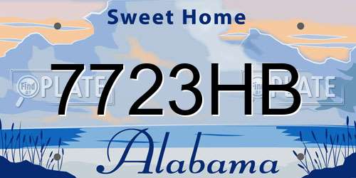 7723HB Alabama License Plate