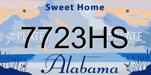7723HS Alabama License Plate