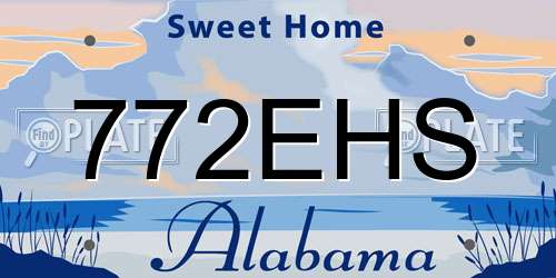 772EHS Alabama License Plate