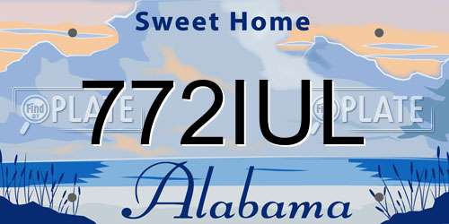 772IUL Alabama License Plate