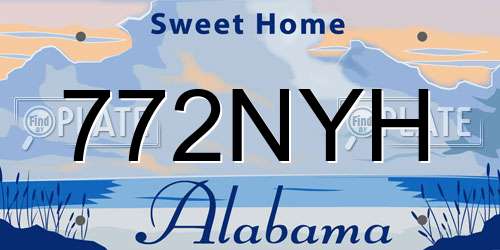 772NYH Alabama License Plate