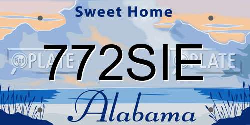 772SIE Alabama License Plate