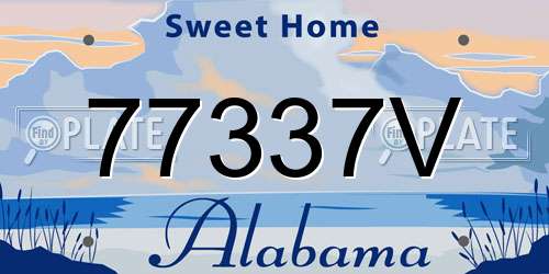 77337V Alabama License Plate