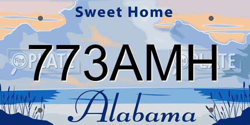 773AMH Alabama License Plate