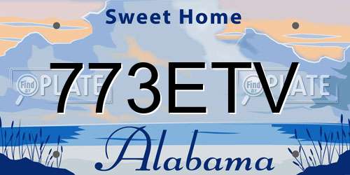 773ETV Alabama License Plate