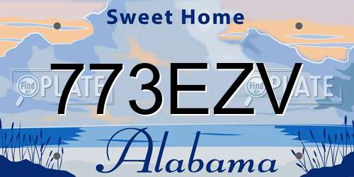 773EZV Alabama License Plate