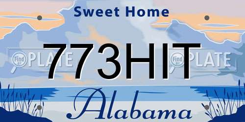 773HIT Alabama License Plate