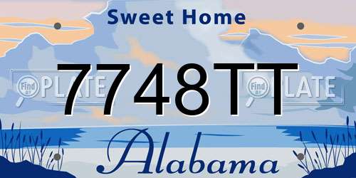 7748TT Alabama License Plate