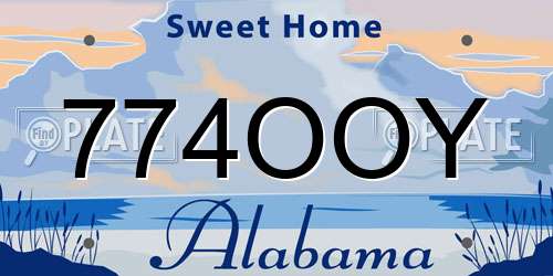 774OOY Alabama License Plate