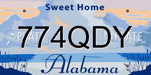 774QDY Alabama License Plate