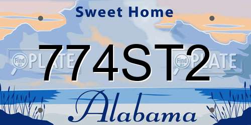 774ST2 Alabama License Plate