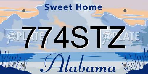 774STZ Alabama License Plate