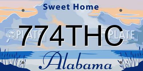774THC Alabama License Plate