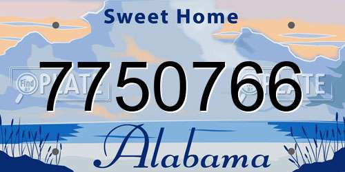 7750766 Alabama License Plate