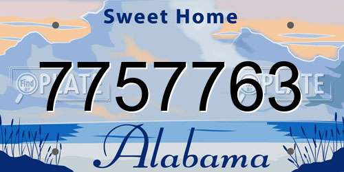 7757763 Alabama License Plate