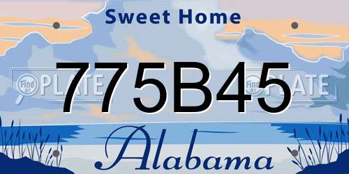 775B45 Alabama License Plate