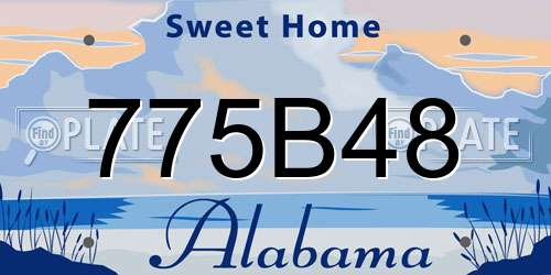 775B48 Alabama License Plate