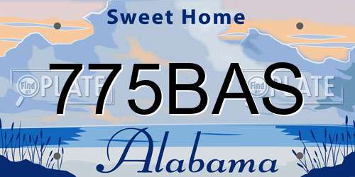 775BAS Alabama License Plate