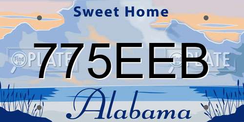 775EEB Alabama License Plate