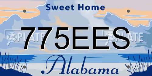 775EES Alabama License Plate