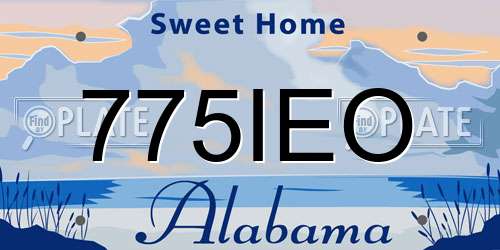 775IEO Alabama License Plate
