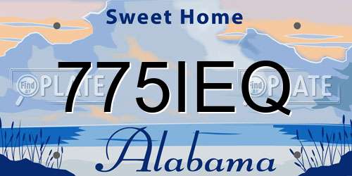 775IEQ Alabama License Plate