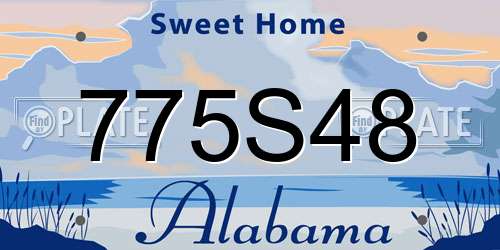 775S48 Alabama License Plate