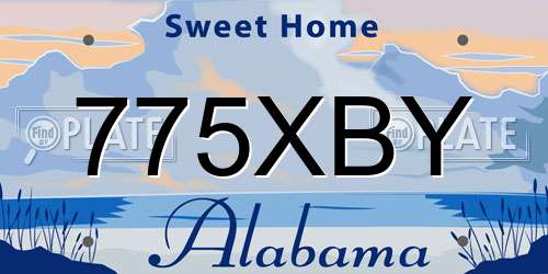 775XBY Alabama License Plate