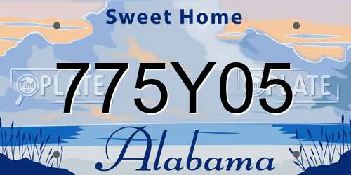 775Y05 Alabama License Plate