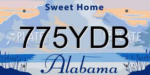775YDB Alabama License Plate