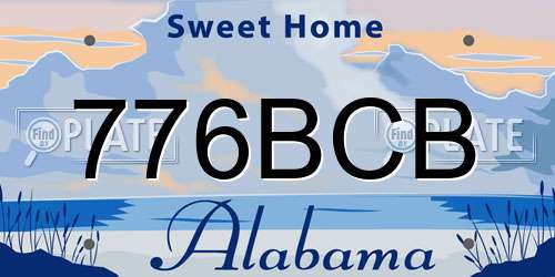 776BCB Alabama License Plate