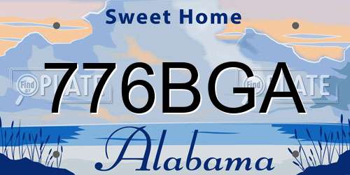 776BGA Alabama License Plate