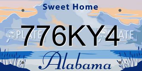 776KY4 Alabama License Plate