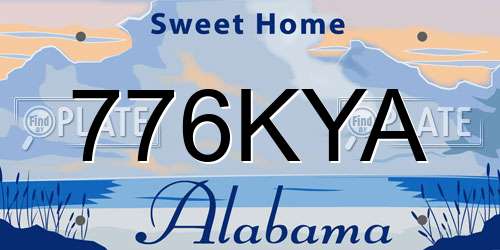 776KYA Alabama License Plate