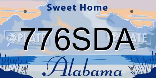 776SDA Alabama License Plate