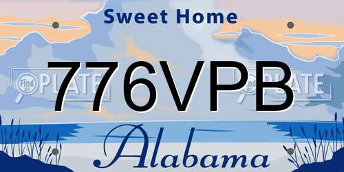 776VPB Alabama License Plate