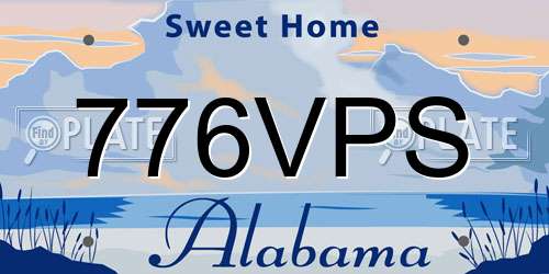 776VPS Alabama License Plate