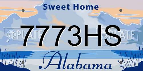 7773HS Alabama License Plate
