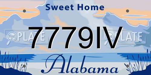 7779IV Alabama License Plate