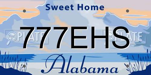 777EHS Alabama License Plate