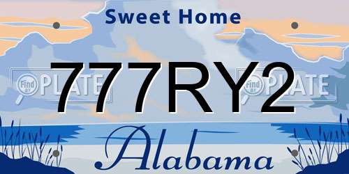 777RY2 Alabama License Plate