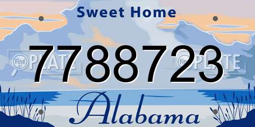 7788723 Alabama License Plate