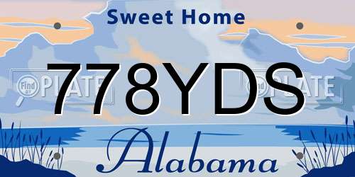 778YDS Alabama License Plate