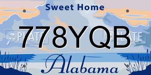 778YQB Alabama License Plate