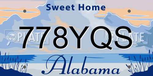 778YQS Alabama License Plate
