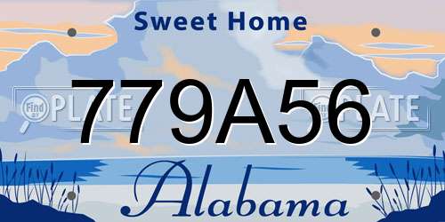 779A56 Alabama License Plate
