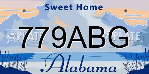 779ABG Alabama License Plate