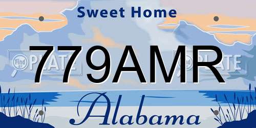 779AMR Alabama License Plate