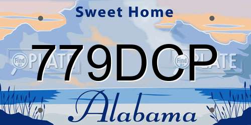 779DCP Alabama License Plate